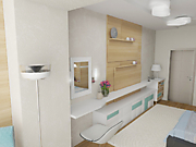 Спальня в двухкомнатной квартире. Эскиз